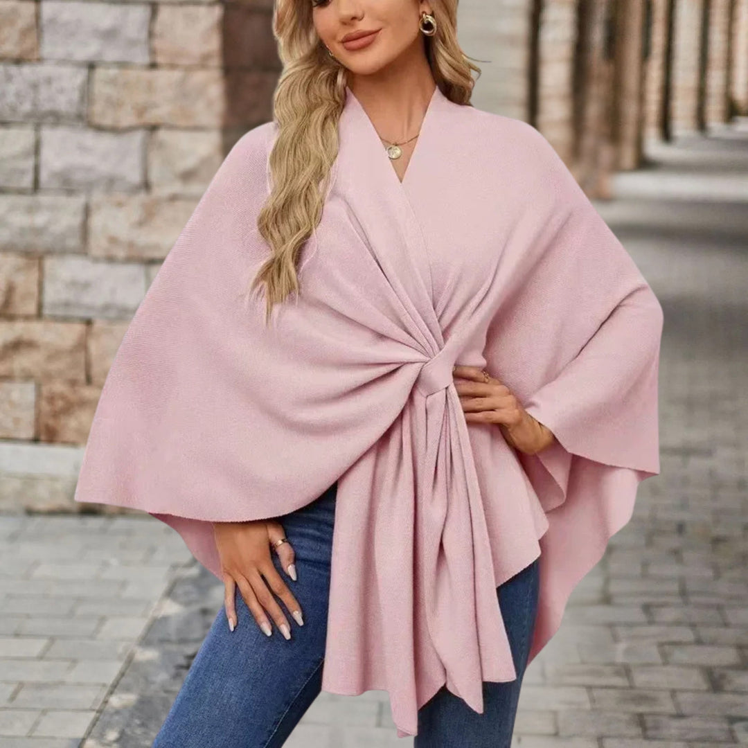 Avalee - Chic Knot-Front Shawl