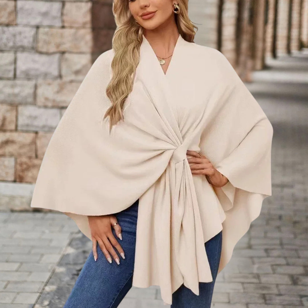 Avalee - Chic Knot-Front Shawl