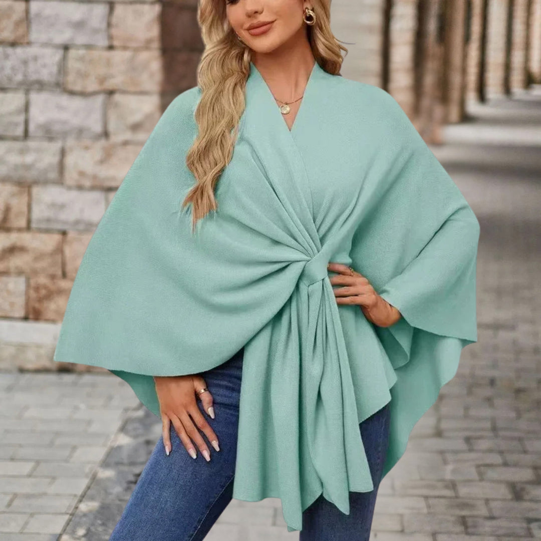 Avalee - Chic Knot-Front Shawl