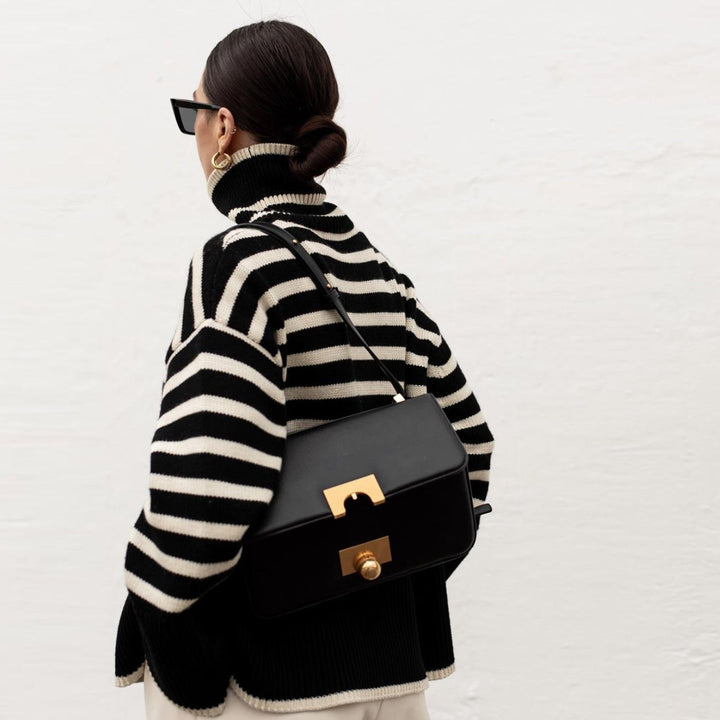 Melina - Oversized Stripe Knit Sweater