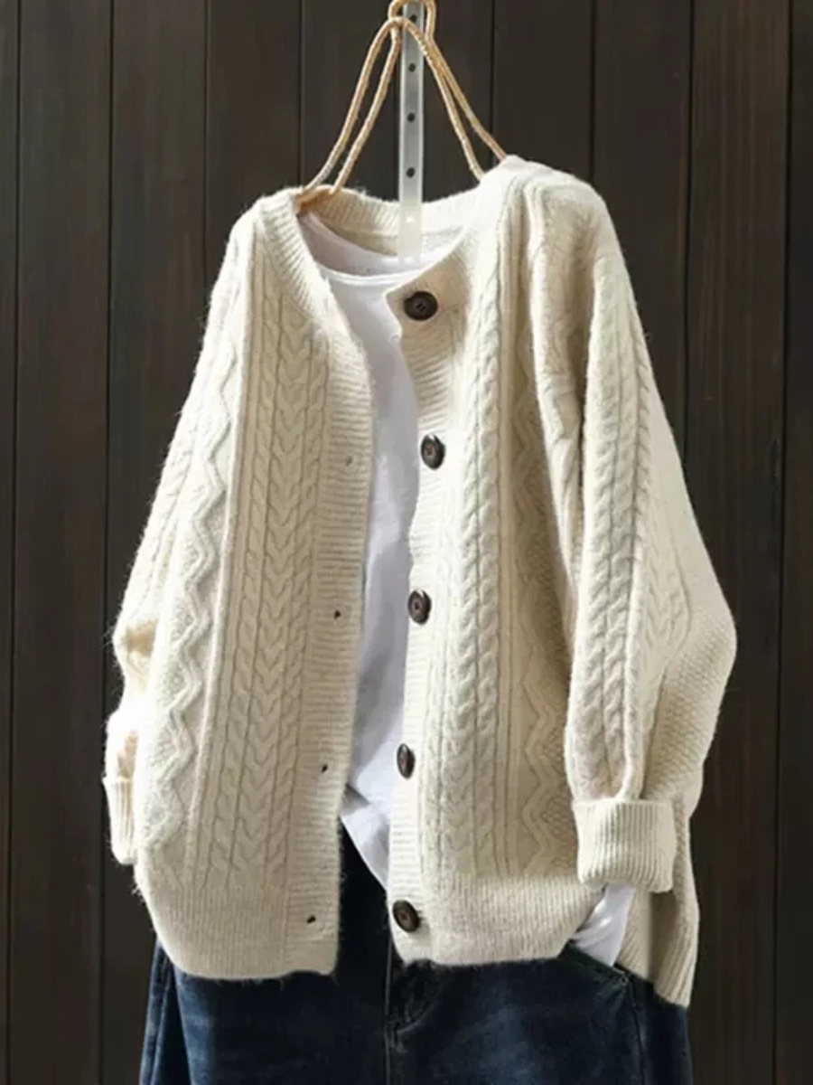 Solenn - Elegant Knit Button Cardigan