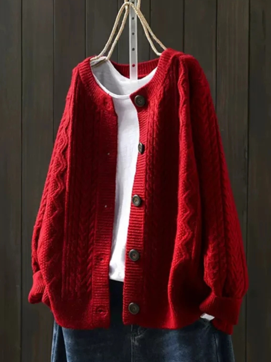 Solenn - Elegant Knit Button Cardigan