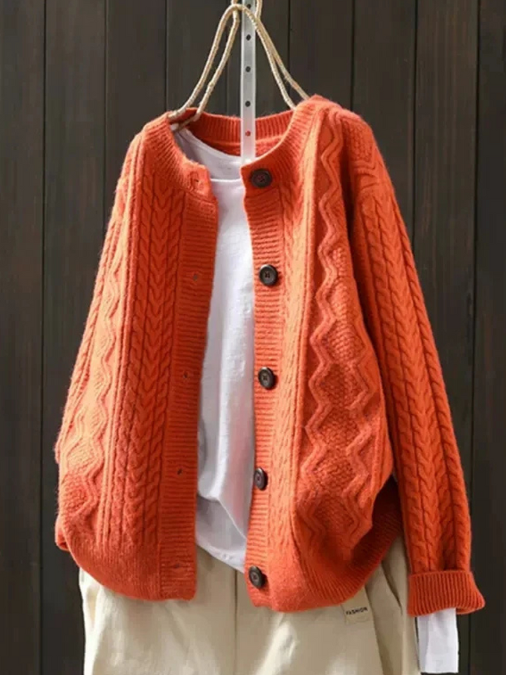 Solenn - Elegant Knit Button Cardigan