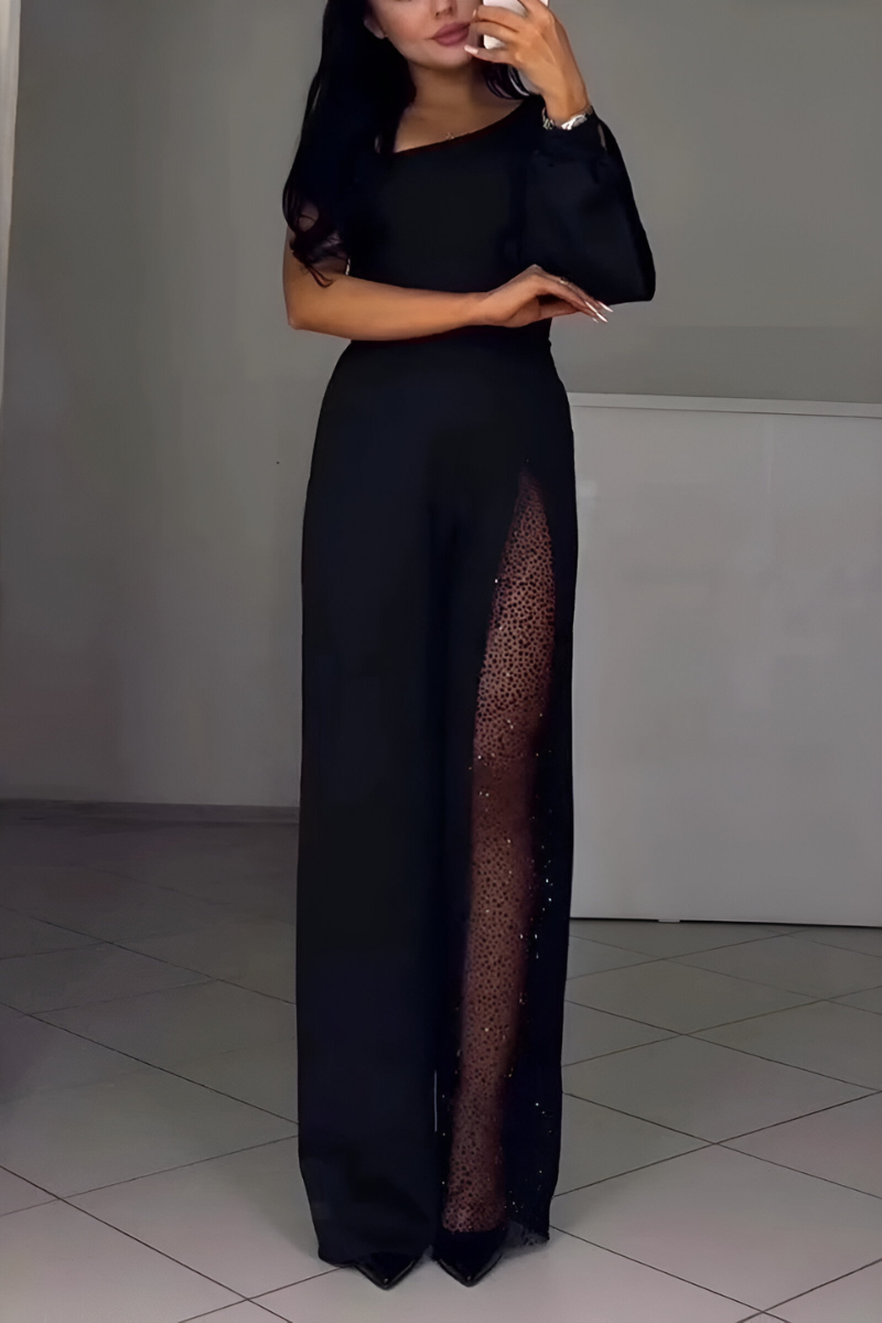 Aiyana - Shimmer Detail One-Shoulder Suit