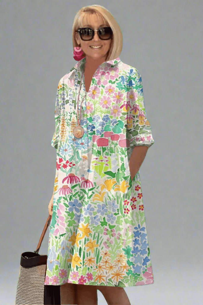 Nadine | Luxurious Summer Floral Dress for Effortless Style