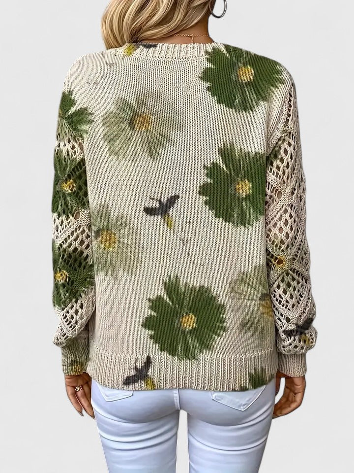 Mabel - Elegant Floral Sweater