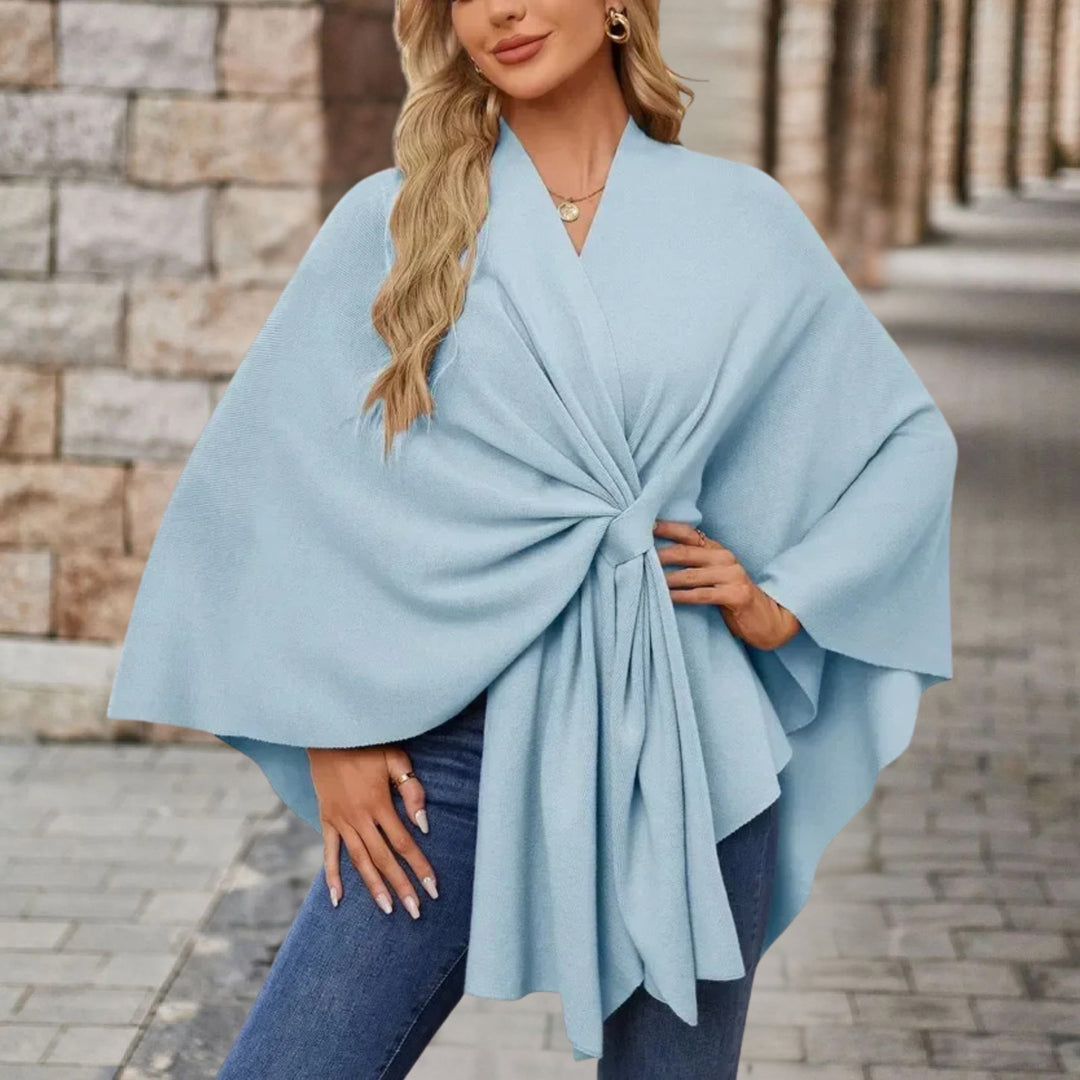 Avalee - Chic Knot-Front Shawl