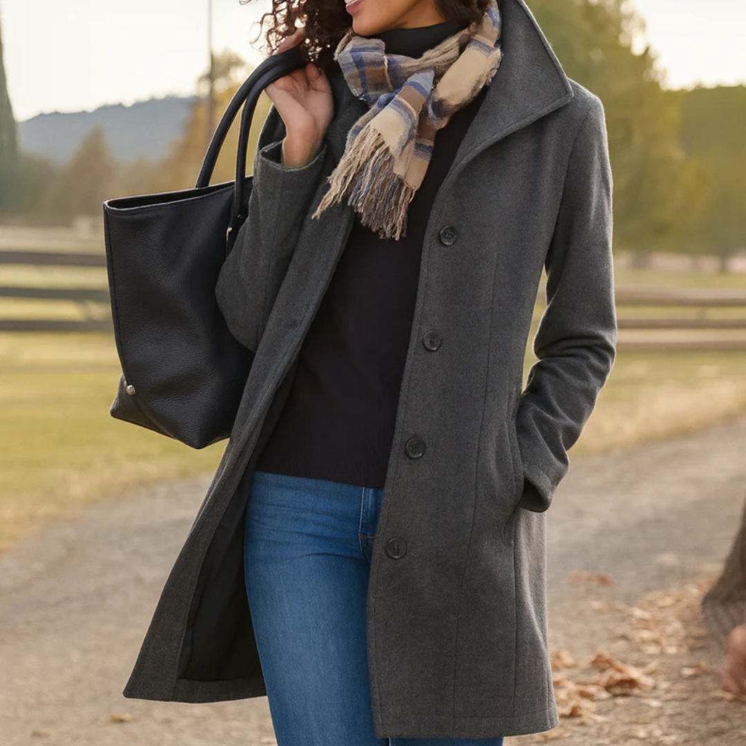 Taylor - Classic Mid-Length Button Coat