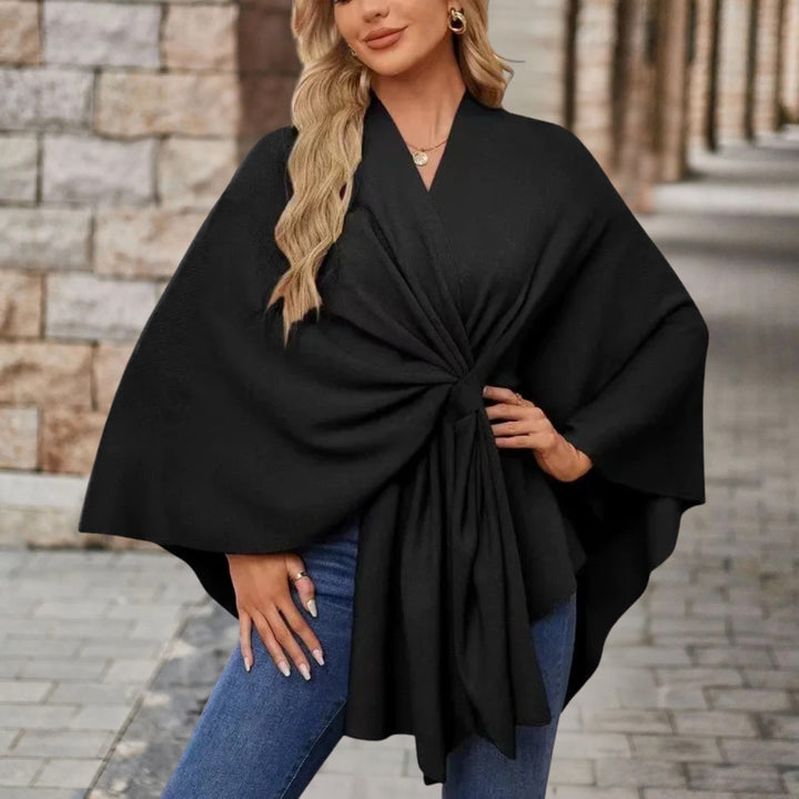 Avalee - Chic Knot-Front Shawl