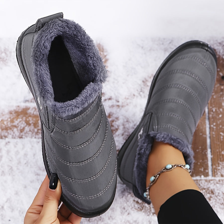 Eloise - Cozy Winter Slip-On Boots