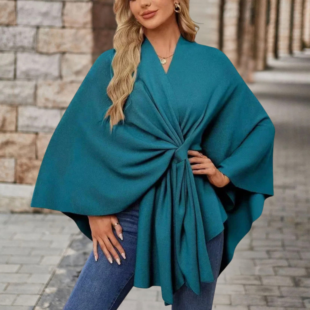 Avalee - Chic Knot-Front Shawl