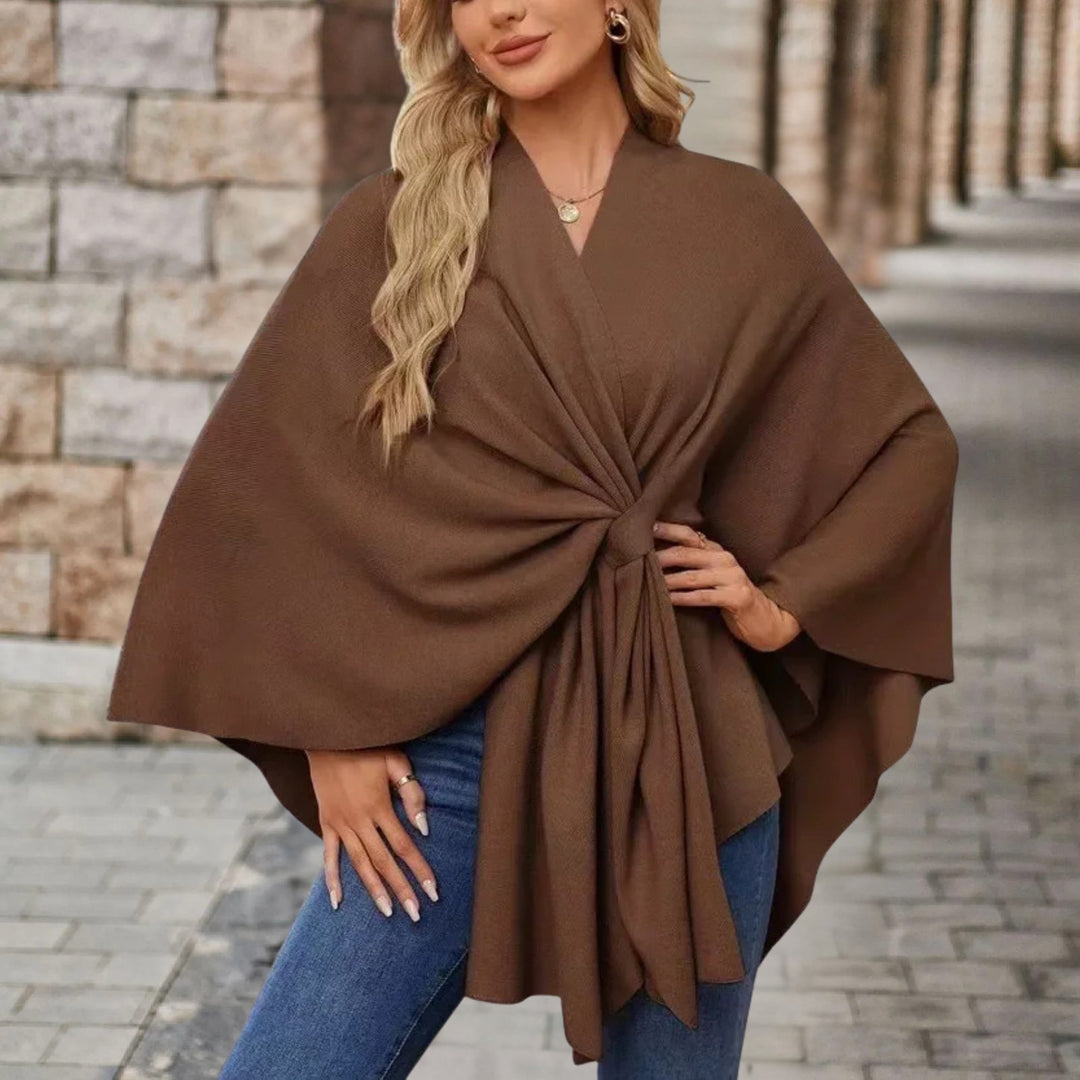 Avalee - Chic Knot-Front Shawl