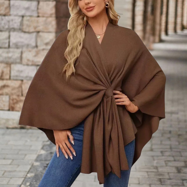 Avalee - Chic Knot-Front Shawl