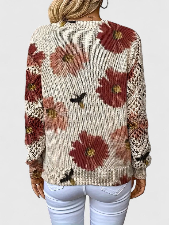 Mabel - Elegant Floral Sweater