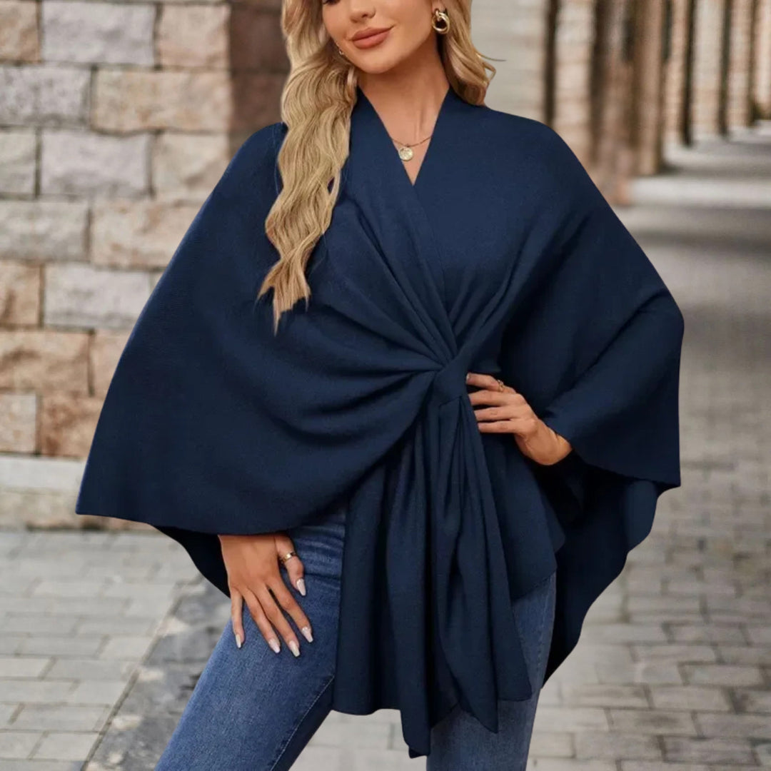Avalee - Chic Knot-Front Shawl