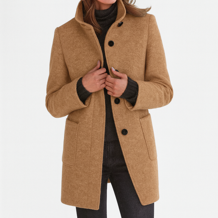 Renelle - Classic High Collar Coat