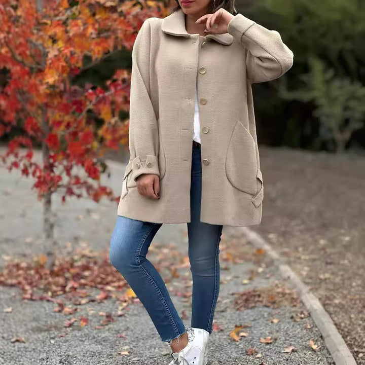 Mona - Classic Oversized Coat with Bow Details