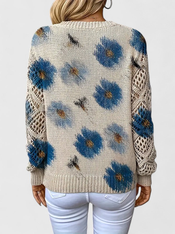 Mabel - Elegant Floral Sweater