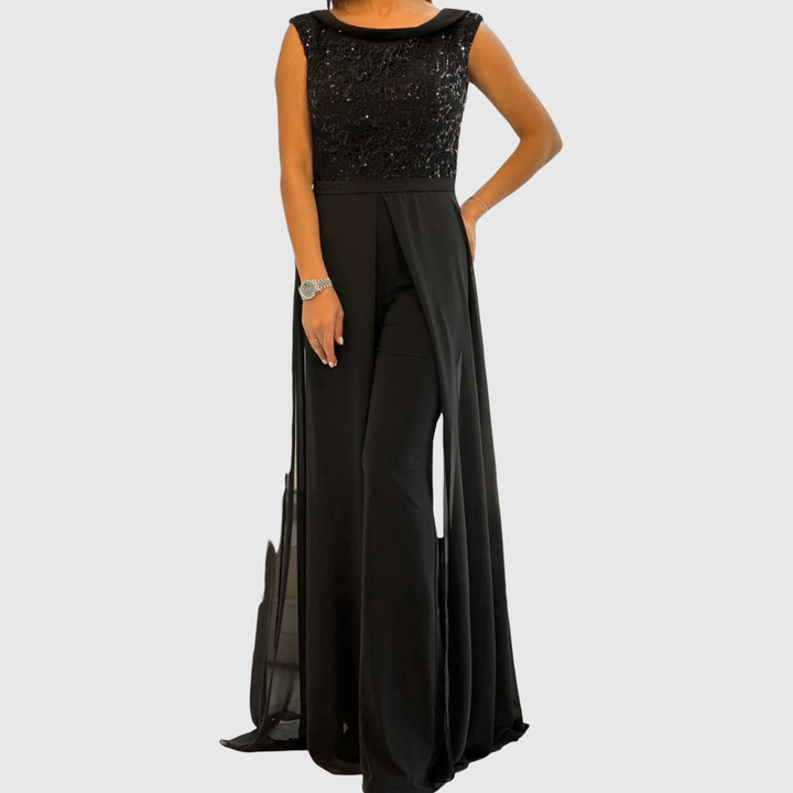 Zoraida Quinn - Stylish Sleeveless Jumpsuit Dress