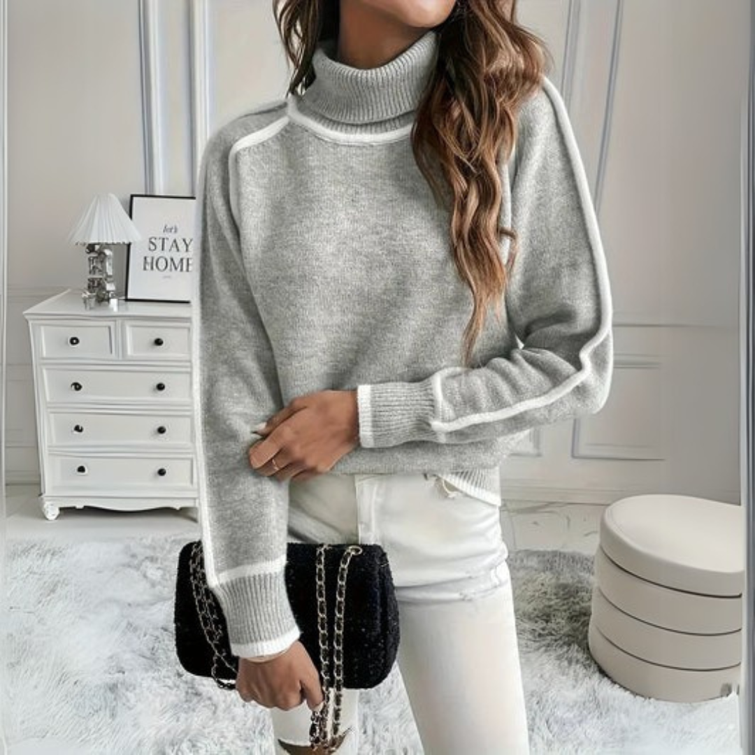Aurora - Elegant High Collar Sweater