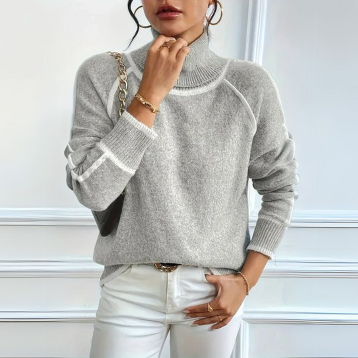 Aurora - Elegant High Collar Sweater