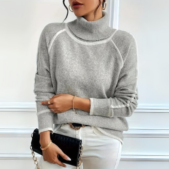 Aurora - Elegant High Collar Sweater