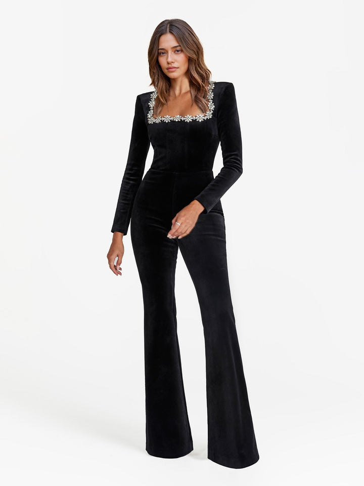 Serelina – Sleek Square-Neck Jumpsuit