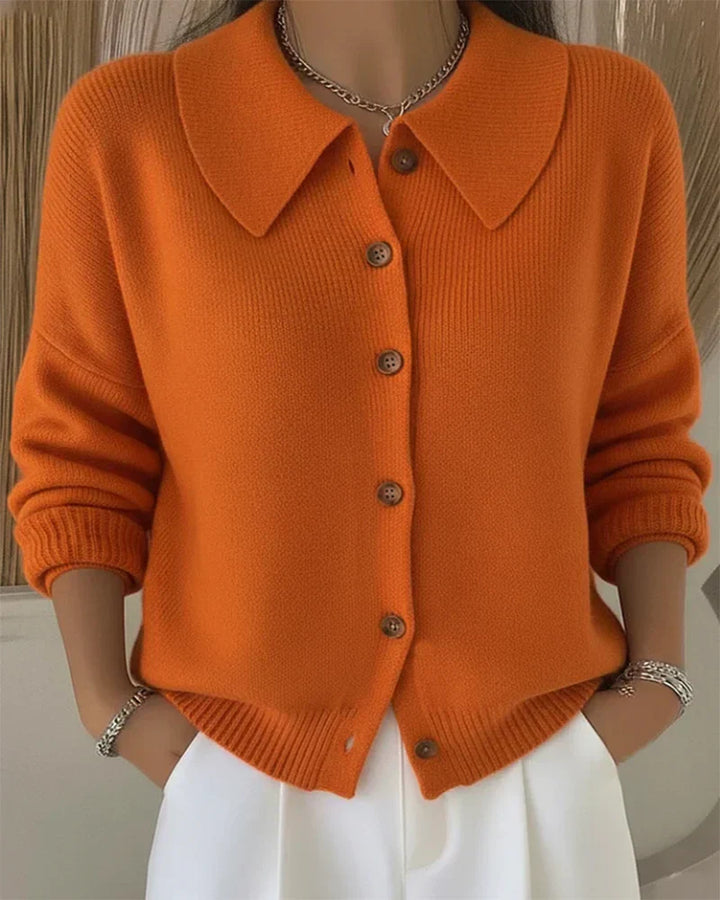 Rosa - Button Collar Cardigan