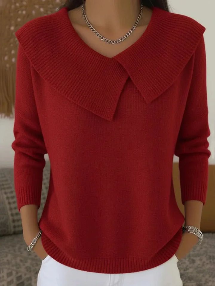 Odette - Ribbed Collar Sweater