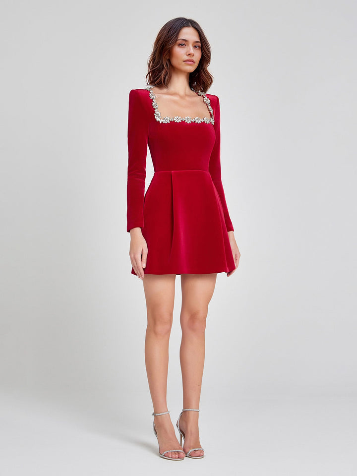 Zephira - Velvet Mini Dress
