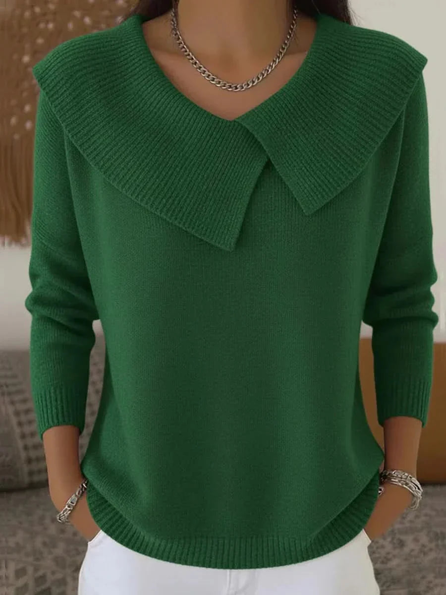 Odette - Ribbed Collar Sweater