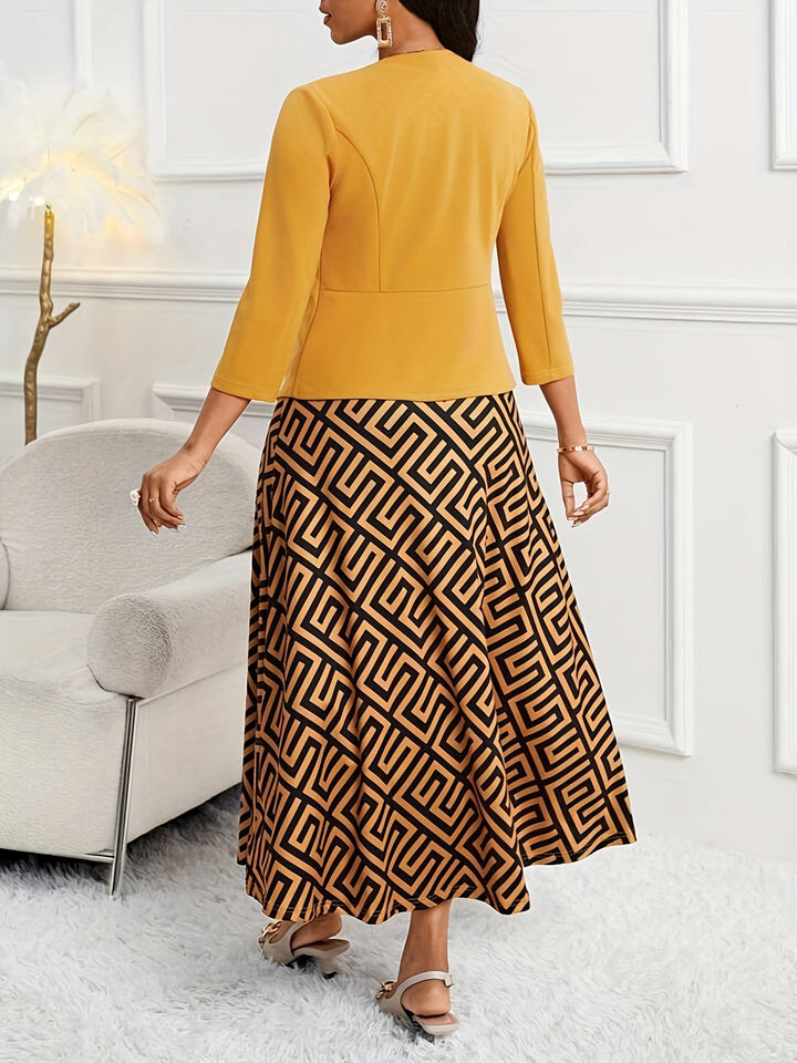 Shannon - Printed Belted Two-Piece Set