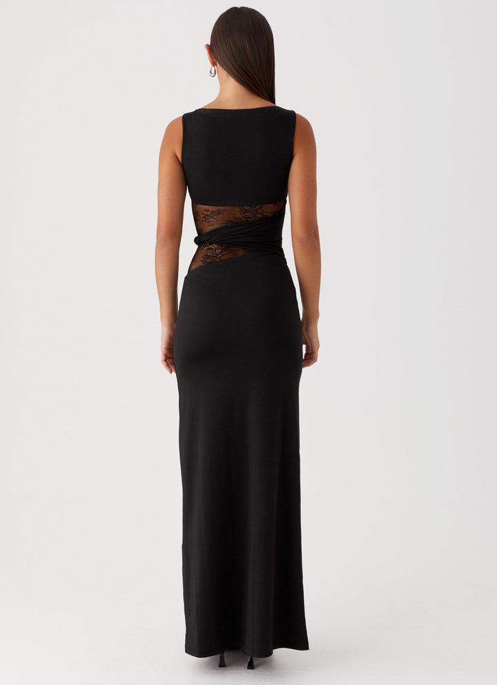 Quinn - Maxi Dress with Sheer Lace Waist Detail