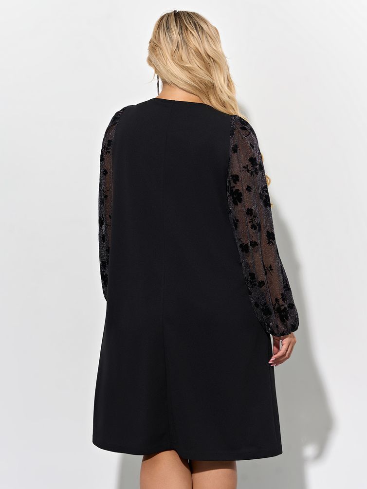 Mary – Classic Black Dress with Statement Sleeves