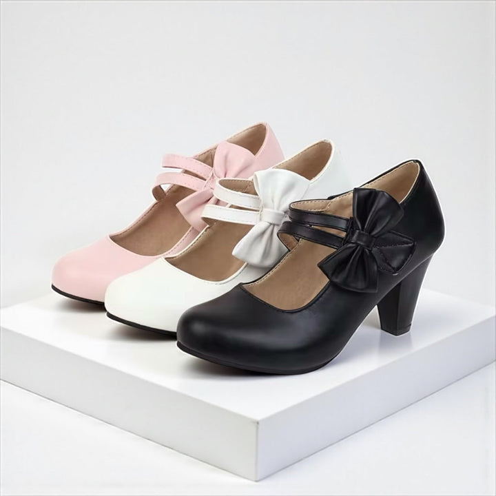 Caramia - Classic Bow Strap Heels