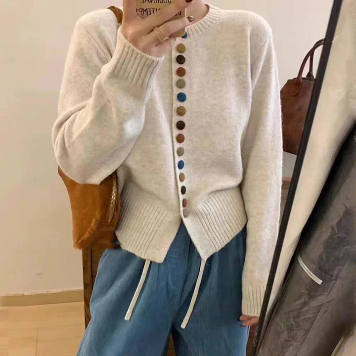 Fiona - Colored Button Cardigan