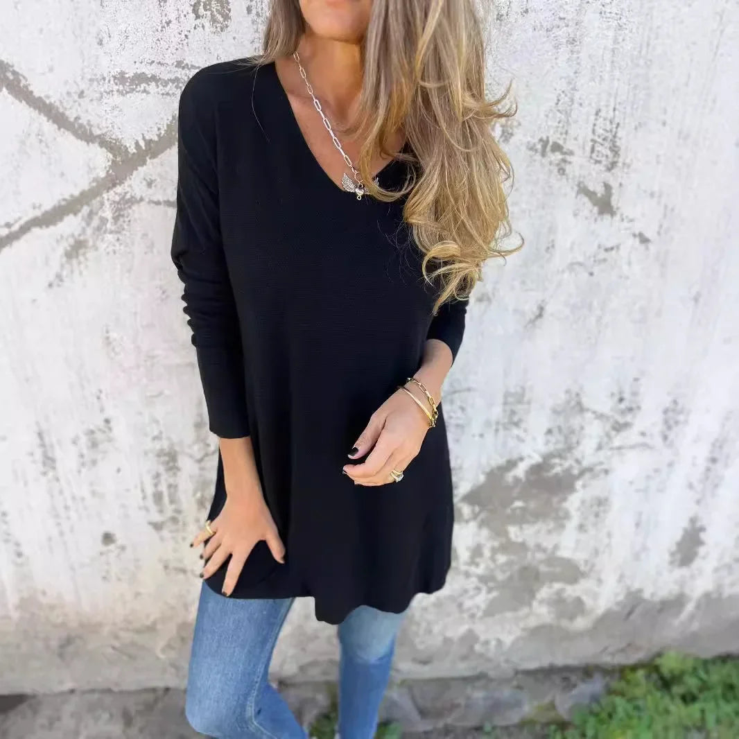 Lyndie - Luxe V-Neck Oversized Top