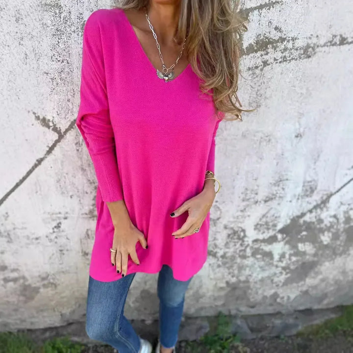 Lyndie - Luxe V-Neck Oversized Top
