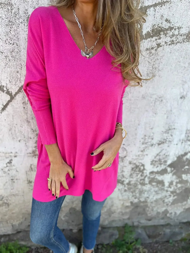 Lyndie - Luxe V-Neck Oversized Top