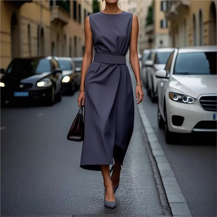 Clarimond - Elegant Round Neck Dress