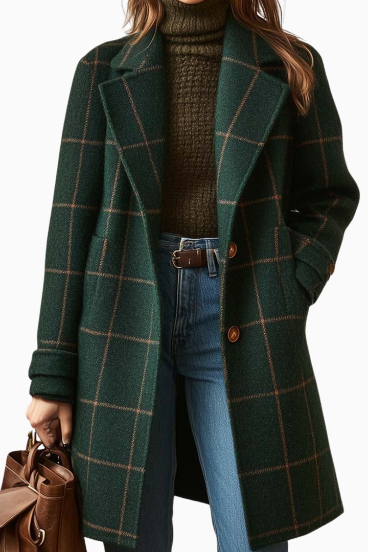 Blaire - Elegant Plaid Coat