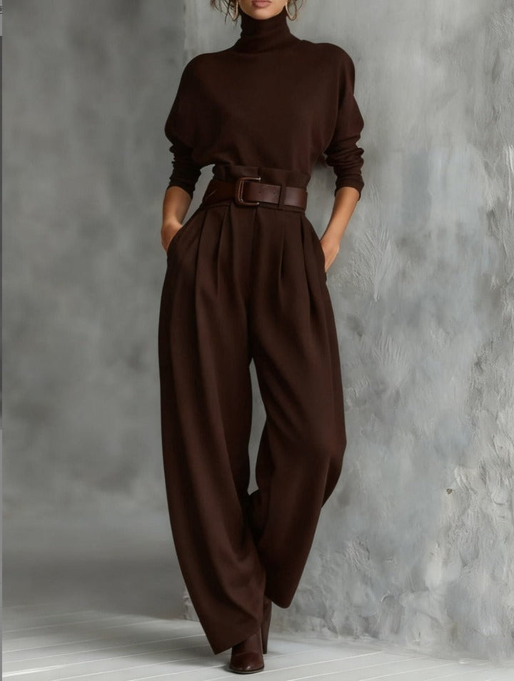 Nyla - Turtleneck Set & Straight Pants