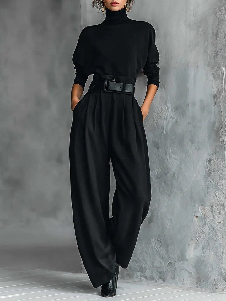 Nyla - Turtleneck Set & Straight Pants