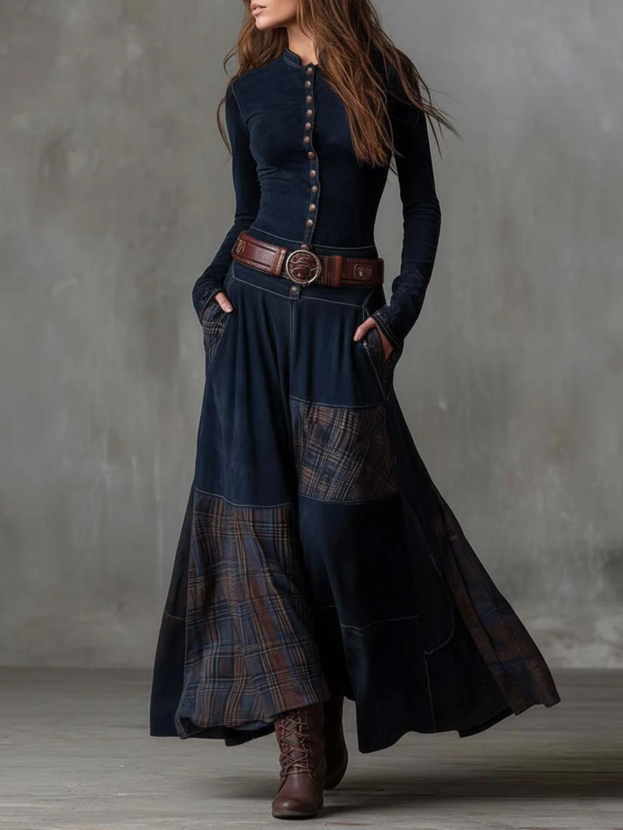 Winnie - Full-Length Dress with Belt