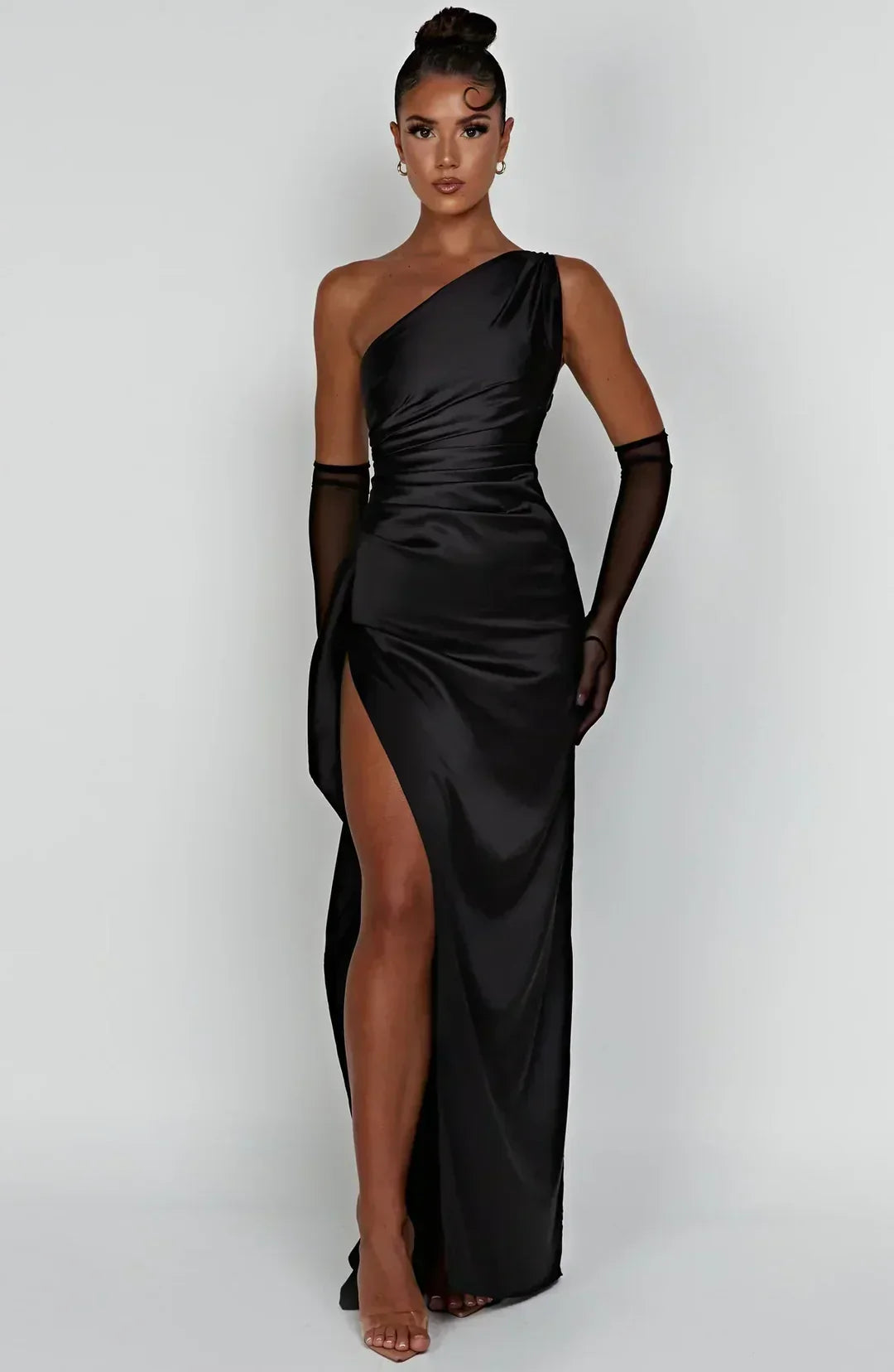 Araluen - Drape Satin Evening Gown