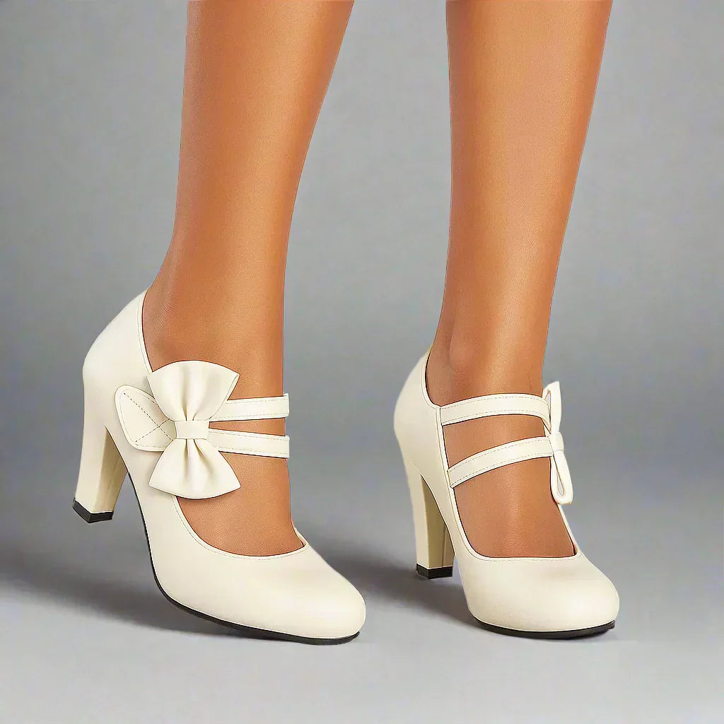 Caramia - Classic Bow Strap Heels