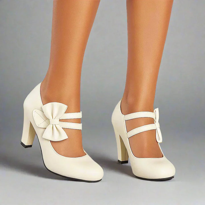 Caramia - Classic Bow Strap Heels