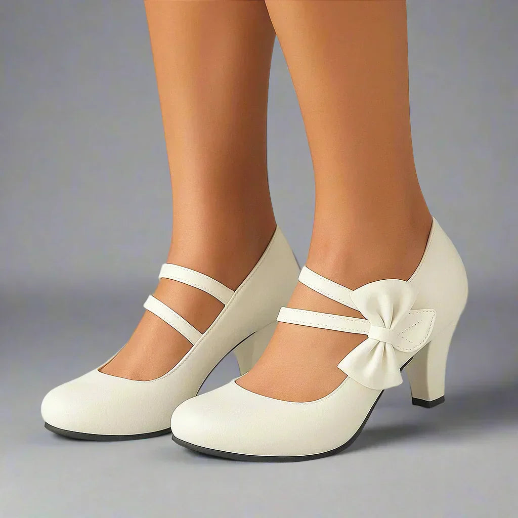 Caramia - Classic Bow Strap Heels