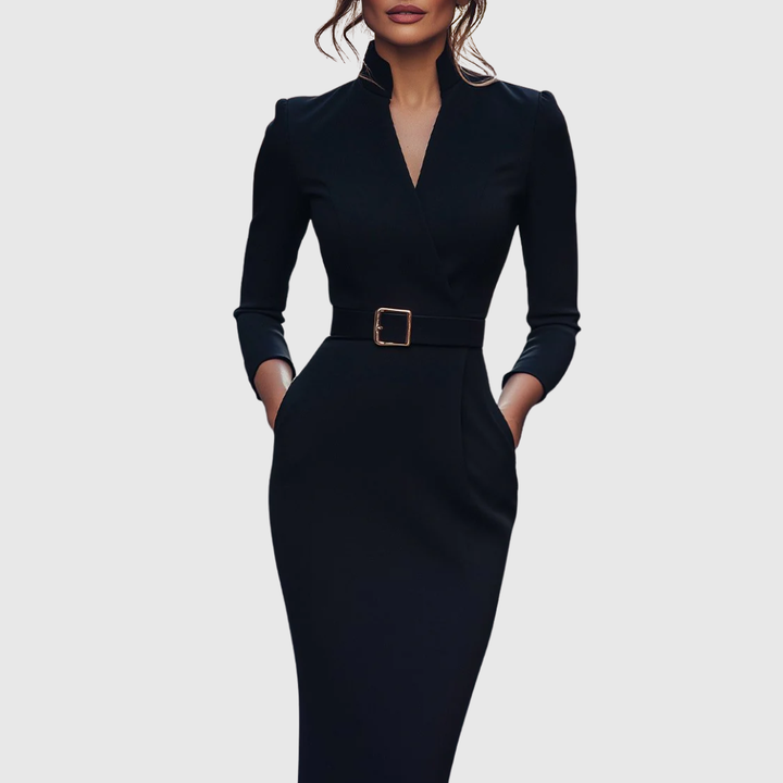 Claribel - Classic Sophistication Midi Dress