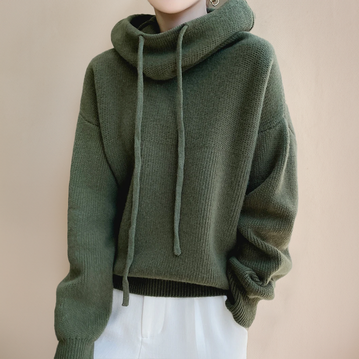 Lia - Elegant High Collar Sweater